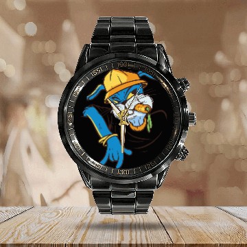 Discover Rabbits Funny Casual Carrot Rabbit Calendar Steel Band Watch