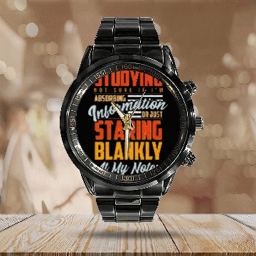 Discover School Humor Design for University Students At My Notes Baseball Tees Calendar Steel Band Watch