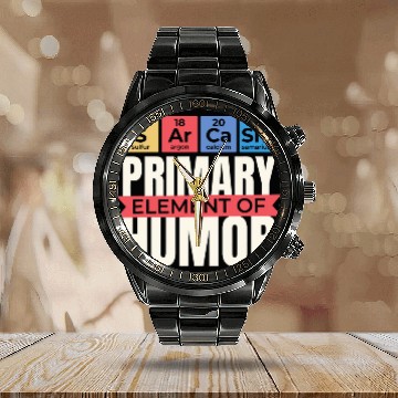 Discover Periodic Table Element Of Humor chemicals Element Calendar Steel Band Watch