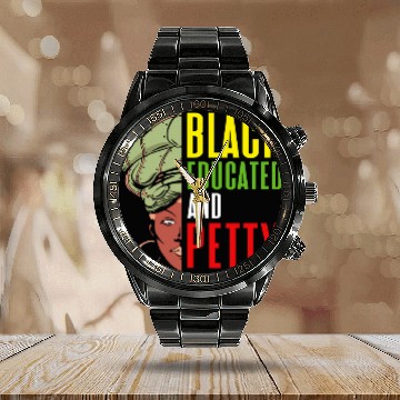 Discover Black Educated Bougie And Pretty African American Pride Gift 3 Baseball Tees Calendar Steel Band Watch