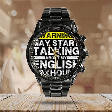 Discover Warning May Start Talking About My English Foxhound Baseball Tees Calendar Steel Band Watch