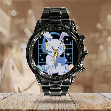 Discover Rabbits Dolliger Gaming Rabbit Video Game Computer Video Game PC Baseball Tees Calendar Steel Band Watch