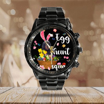 Discover Gordon Setter Happy Easter Day Easter Colorful Egg Hunt Calendar Steel Band Watch