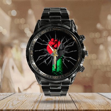 Discover Black History Month Apparel BLM Pro Black Power Fist 1 Baseball Tees Calendar Steel Band Watch