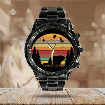 Discover Marmot Retro Groundhog vintages 2 Calendar Steel Band Watch