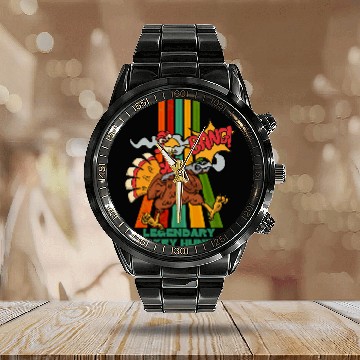 Discover Legendary Turkey Hunter Fun Turkey Hunting Apparel Calendar Steel Band Watch