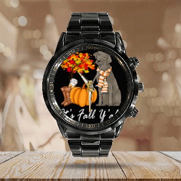 Discover Labrador Lab Dog Its Fall Yall Fall Tees For Women Labrador Silver Lab 3 Baseball Tees Calendar Steel Band Watch