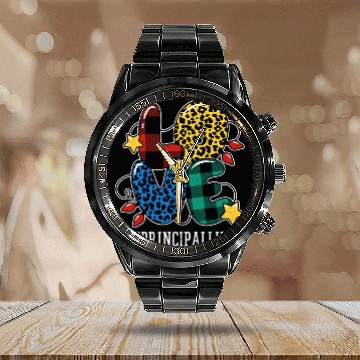 Discover principal teacher student december holiday love christmas Baseball Tees Calendar Steel Band Watch