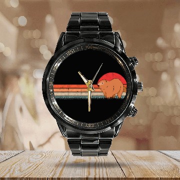 Discover Marmot Retro Groundhog Vintage Calendar Steel Band Watch