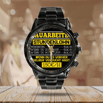 Discover Construction worker hourly wage construction site builder craftsmen Calendar Steel Band Watch