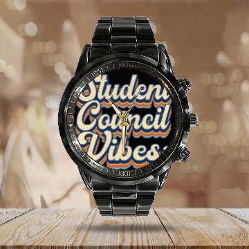 Discover Retro vintages Student Council Vibes School Student Council Baseball Tees Calendar Steel Band Watch