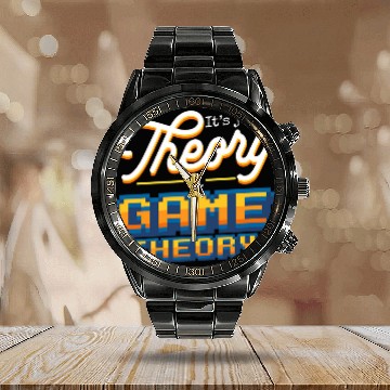 Discover Game Theory Student Mathematician Logical Thinker Calendar Steel Band Watch