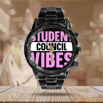 Discover Student Council Vibes 1 Calendar Steel Band Watch