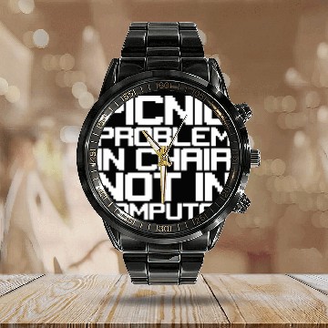 Discover Picnic Problem In Chair Not In Computer Calendar Steel Band Watch