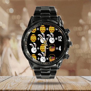 Discover Easter Order of Operations Quiz Math Teacher easter Egg Hunt Baseball Tees Calendar Steel Band Watch