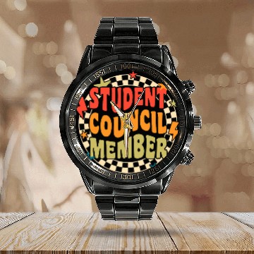 Discover Student Council Member World Student Day 2 Baseball Tees Calendar Steel Band Watch