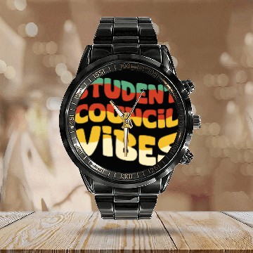 Discover Student Council Vibes 5 Calendar Steel Band Watch