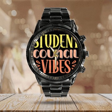 Discover Student Council Vibes 6 Calendar Steel Band Watch
