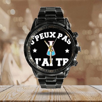 Discover JPeux Pas Jai TP University Practical Work Student Calendar Steel Band Watch