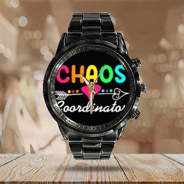 Discover Chaos Coordinator Teacher Appreciation Mom Mothers Day Pun Baseball Tees Calendar Steel Band Watch