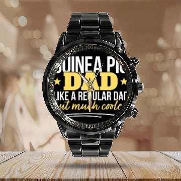 Discover Father Guinea Pig Owner Guinea Pig Dad Calendar Steel Band Watch