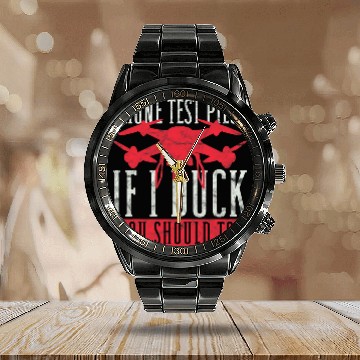 Discover Drone Pilot Drone Test Pilot If I Duck You Should Too Zip Calendar Steel Band Watch