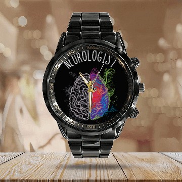 Discover Neurologist Neuroscience Brain nurseslife Nursing Student Zip Calendar Steel Band Watch