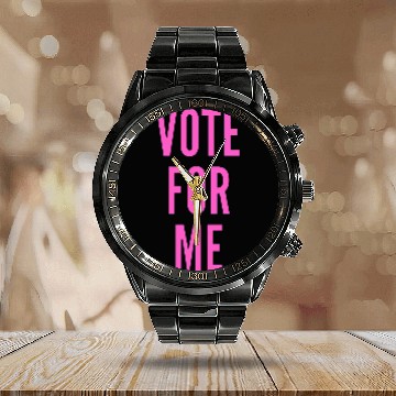 Discover Vote For Me Election Day Student Council Apparel 2 Zip Calendar Steel Band Watch