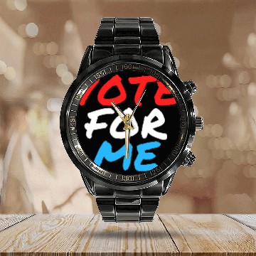 Discover Vote For Me Election Day Student Council Apparel 12 Calendar Steel Band Watch