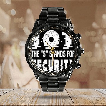Discover IOT The S Stands For Security Data Scientist SQL Developer 2 Calendar Steel Band Watch