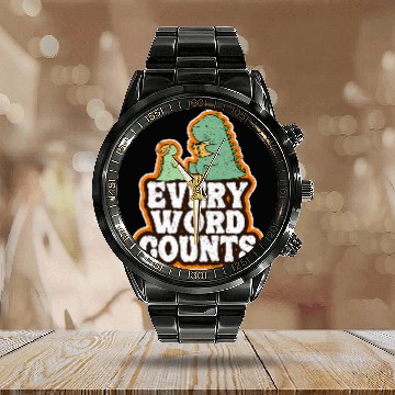 Discover Every Word Counts Speech Language Pathologist Speech Therapy Calendar Steel Band Watch