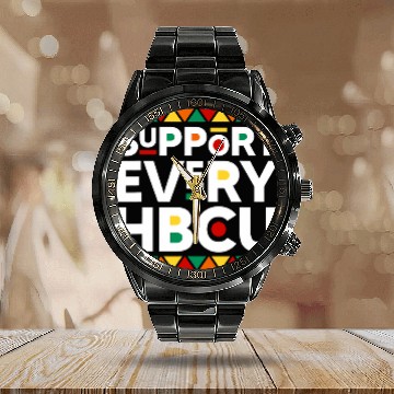 Discover Support Every HBCU Historical Black College Alumni Baseball Tees Calendar Steel Band Watch