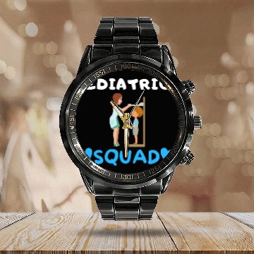 Discover Pediatric Squad Childs Doctor Baby nurses Nursing Student 1 Baseball Tees Calendar Steel Band Watch