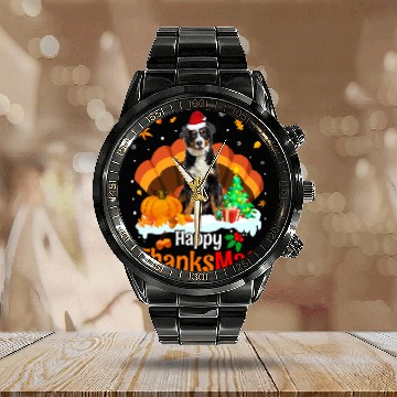 Discover Thanksgiving Bernese Mountain Happy Christmas Thanksmas Calendar Steel Band Watch