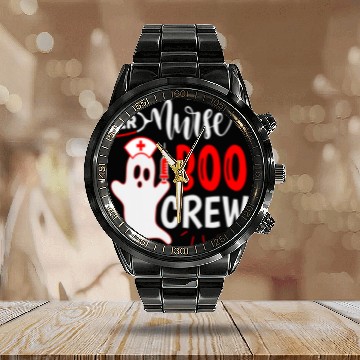 Discover Boo Boo Crew  ghosts ER nurses Costume Funny Halloween Calendar Steel Band Watch