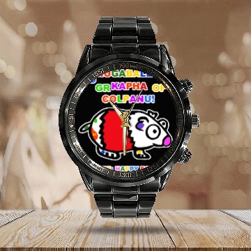 Discover Funny Easter Gifts Cute Guinea Pig Hamster Fun Happy Easter Calendar Steel Band Watch