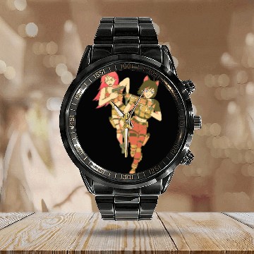 Discover Anime Girls Mission Use Fighter Warrior Calendar Steel Band Watch