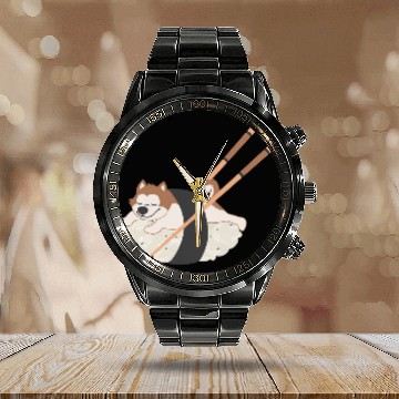 Discover Akita Sushi Funny Dog Sushi Lover Baseball Tees Calendar Steel Band Watch