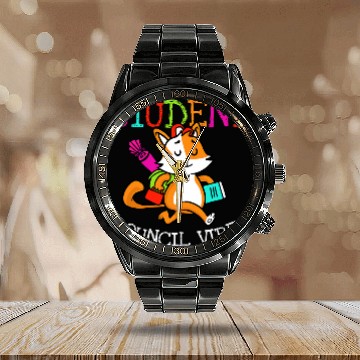 Discover Student Council Vibes 9 Calendar Steel Band Watch
