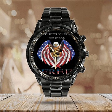 Discover American Day Bald Eagle Joint for frees t shir Baseball Tees Calendar Steel Band Watch
