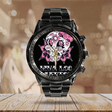 Discover Skeletons Skulls Lover Skeletons Candy Skull Calendar Steel Band Watch