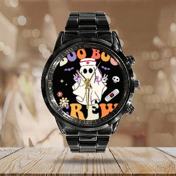 Discover Boo Boo Crew nurses s Halloween nurses s Cute ghosts Calendar Steel Band Watch