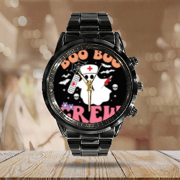 Discover Boo Boo Crew quote nurses cool Halloween nurses Costume Calendar Steel Band Watch