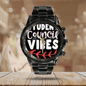 Discover Student Council Vibes 8 Calendar Steel Band Watch