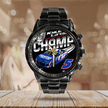 Discover Kyle Larson Championship Calendar Steel Band Watch