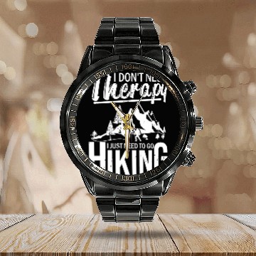 Discover Hiking Hiker Outdoor Hike 95 Hike Calendar Steel Band Watch
