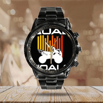 Discover Fun Quad Goals ATV Four Wheeler Quad Bike Calendar Steel Band Watch