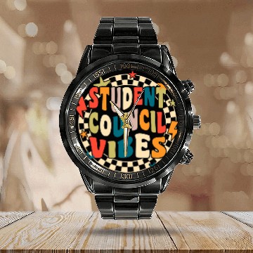 Discover Student Council Vibes World Student Day Baseball Tees Calendar Steel Band Watch