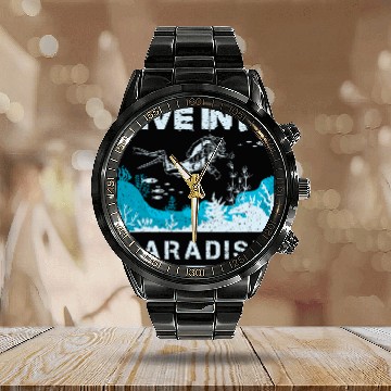 Discover Dive into Paradise Calendar Steel Band Watch