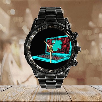 Discover Programmer Software Engineer Coding Developer Coder Calendar Steel Band Watch